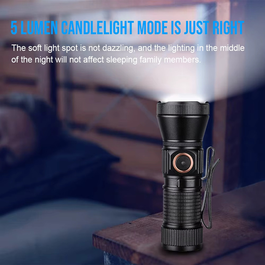 Trustfire MT20 wiederaufladbare EDC-Taschenlampe mit 1050 Lumen, USB-C, schwarze LED-Taschenlampe mit Magnetschwanz und MVB-Optik - Bild 2