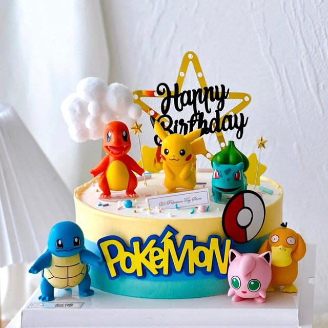 Keeppley Pokemon Tortendekorations-Set, Pikachu Anime-Figur, 13-teiliges Set - Bild 1