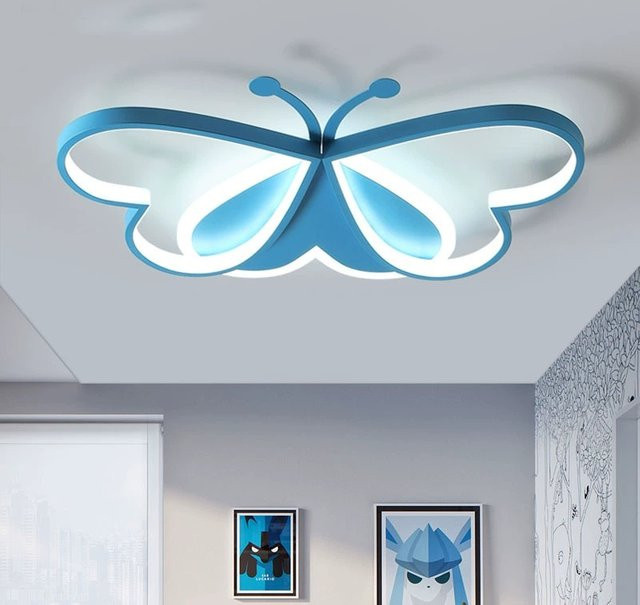 JIANKEXING LED-Deckenleuchte Schmetterling in Blau für Kinderzimmer und Schlafzimmer - Bild 1