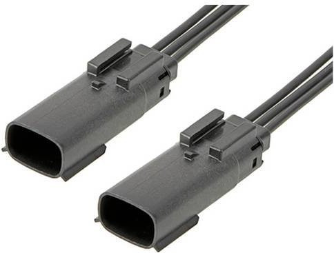 Molex Stiftgehäuse-Kabel in Schwarz und Grau mit einem Rastermaß von 3,50 mm - Bild 1