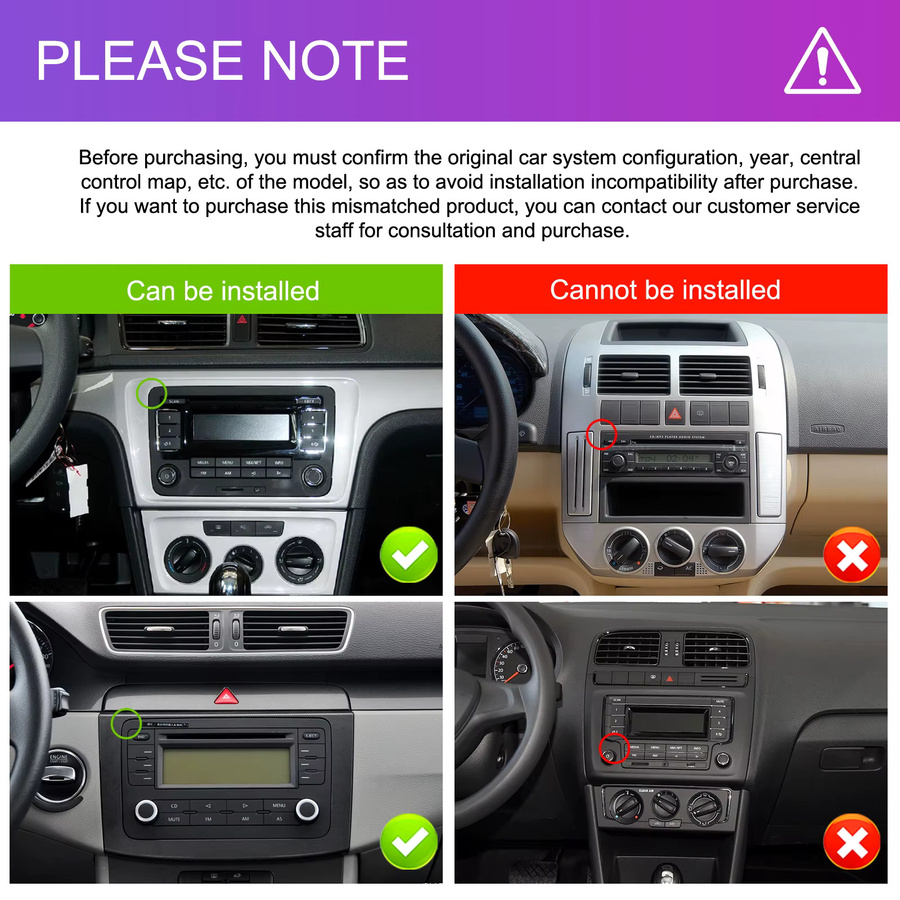 Hikity 2Din Auto Radio Multimedia Player mit 4GB RAM und 64GB Speicher in Schwarz für VW Passat Sharan Caddy Polo mit CarPlay, Android Auto, Bluetooth, DSP und Mirror Link - Bild 2