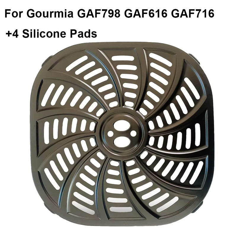Gourmia Antihaft-Backblech als Grillplatte für GAF798 GAF778 GAF716 7QT Luftfritteuse, Schwarz, Breite: 23,1 cm, Tiefe: 23,1 cm - Bild 2