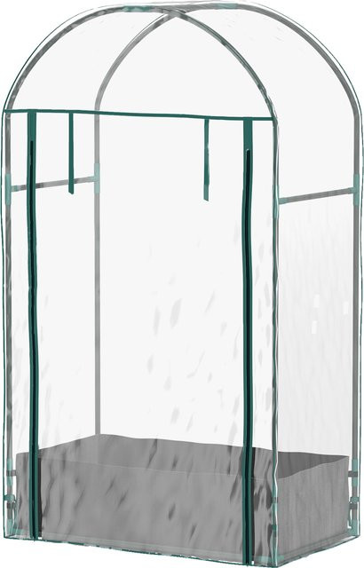 Outsunny Garten-Gewächshaus mit Stahlrahmen und transparenter PVC-Abdeckung, inklusive Pflanzsack, B/T/H: 89 x 50 x 152 cm - Bild 1
