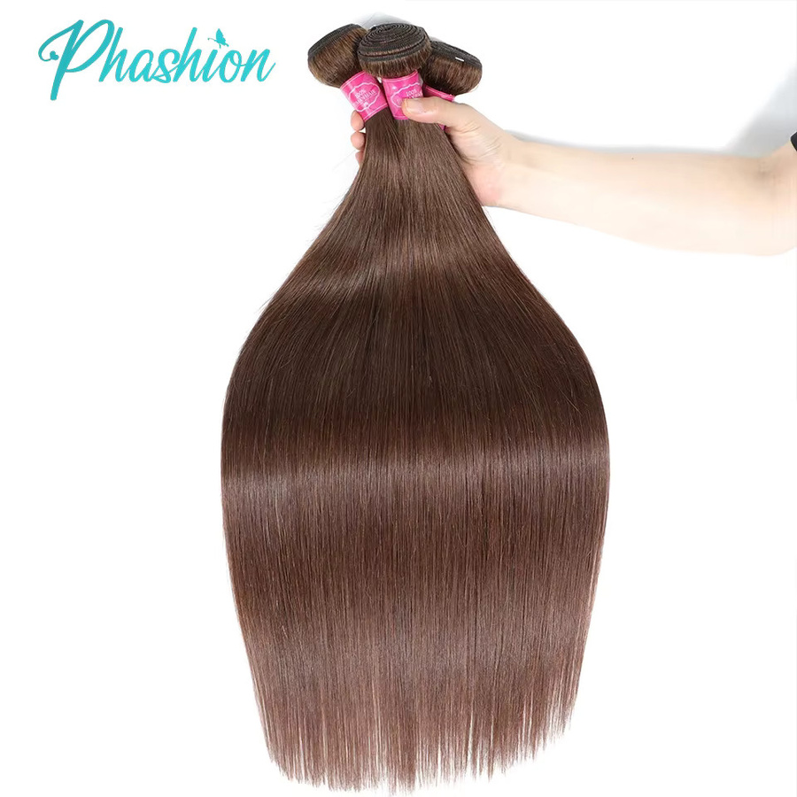 Phashi on Haarverlängerungen, Schokoladenbraun, 100% Remy Brasilia Haar, Unisex - Bild 2