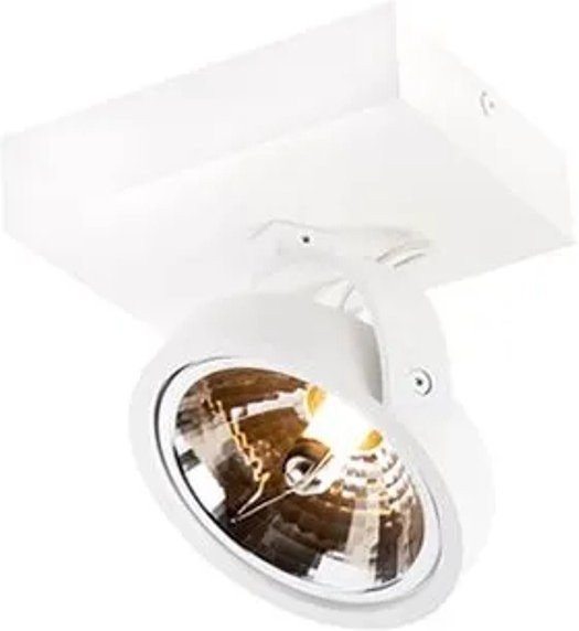 QAZQA Design Deckenstrahler Weiß aus Aluminium mit LED und G9 Fassung, drehbar und kippbar - Bild 1