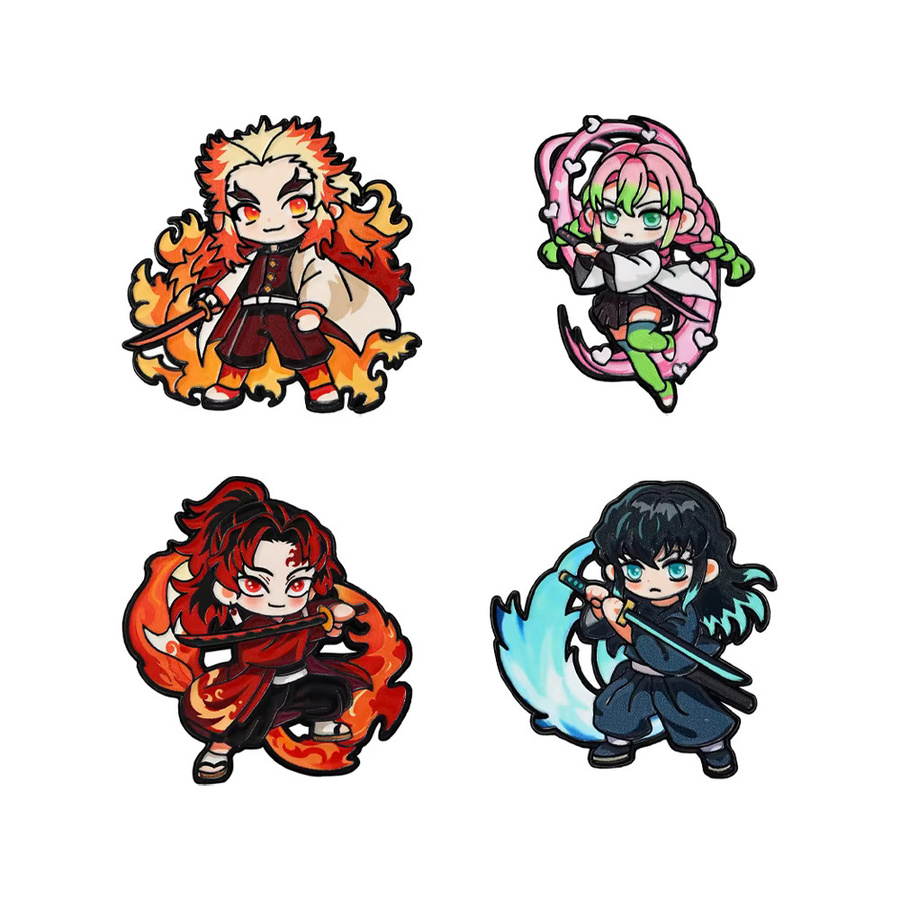 Bandai Demon Slayer, Sammel-Pins Set, 4-teiliges Set, Emaille-Broschen - Bild 3
