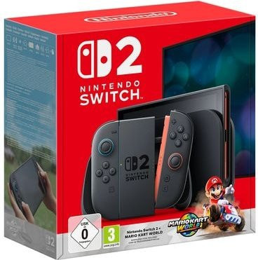 Nintendo Switch 2 Mario Kart World-Set in Schwarz - Bild 1