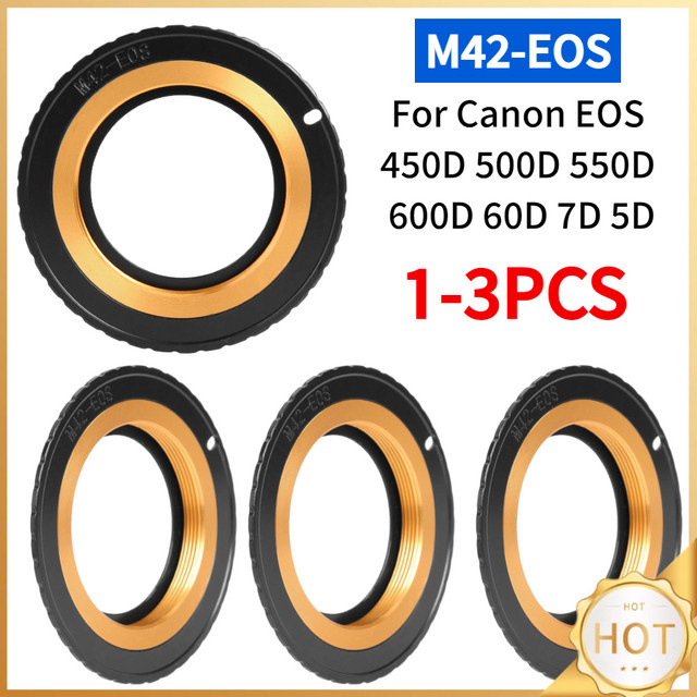 ALLOYSEED AF-Adapter M42 auf Canon EF mit elektronischem Chip, verstellbar, Schwarz - Bild 1