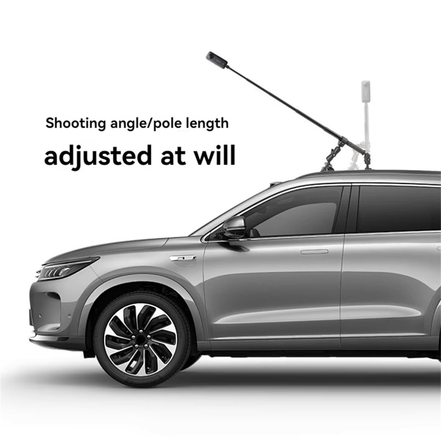 Insta360 Auto-Saugnapf-Montageset mit unsichtbarem Selfie-Stick-Kugelkopf-Adapter für Insta360 X4 und X3 Action-Kameras in Schwarz - Bild 3
