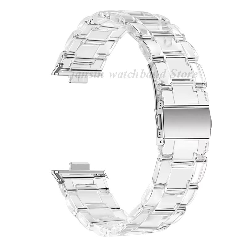Jansin Uhrenarmband Harz, Transparent, für Huawei Fit 4 Pro Fit 3 - Bild 1
