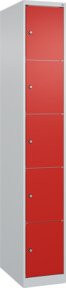 C+P Schließfachschrank Classic PLUS mit 1 Abteil in Grau und Verkehrsrot, B/T/H: 30 x 50 x 185 cm - Bild 1