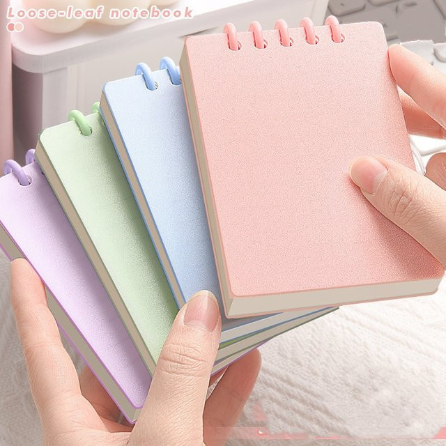 Bview Art A7 Notizbuch mit 80 Blatt, pink, liniertes Softcover mit niedlichen Cartoon-Aufklebern - Bild 1