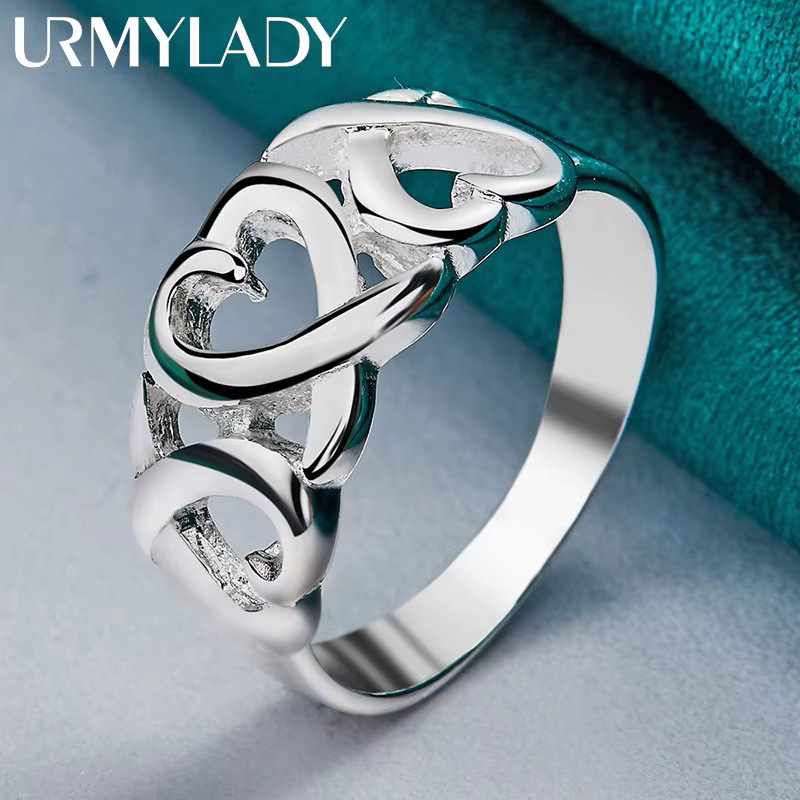 URMYLADY Ring, 925 Silber, Liebesherz, Damen - Bild 4