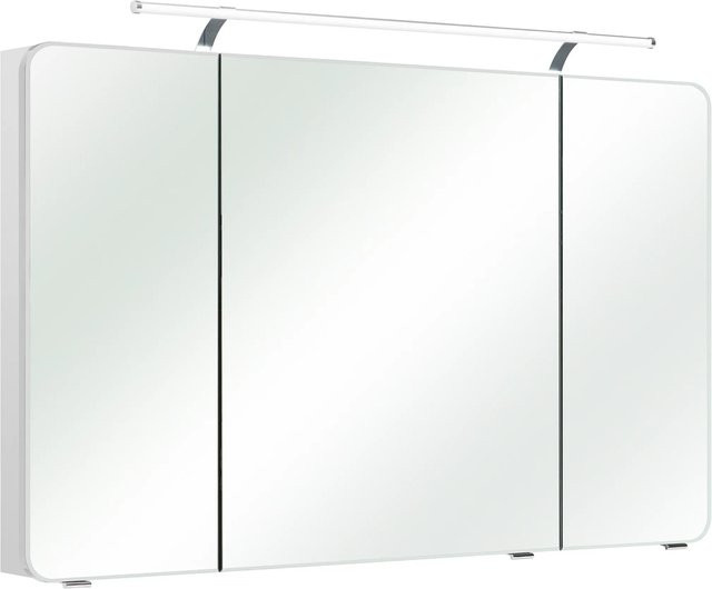 Pelipal Spiegelschrank Serie 4005 Weiß Hochglanz mit Soft-Close-Türen und Regalböden Breite: 120 cm - Bild 1