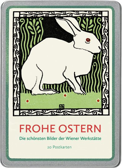 Postkarten-Set Frohe Ostern mit Motiven der Wiener Werkstätte in Weiß und Multicolour, B/H: 20 x 20 cm - Bild 1