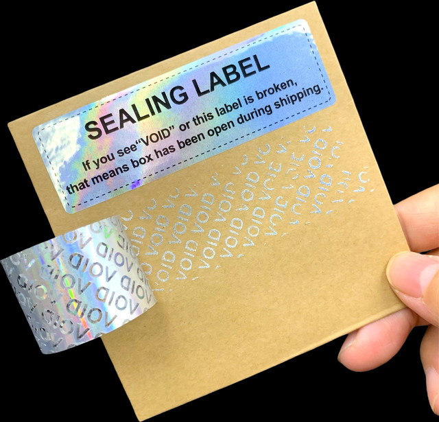 Reißfeste Versiegelungsetiketten als manipulationssichere Einwegaufkleber für Geschenkboxen und kommerzielle Verpackungen, 50 Stück - Bild 1