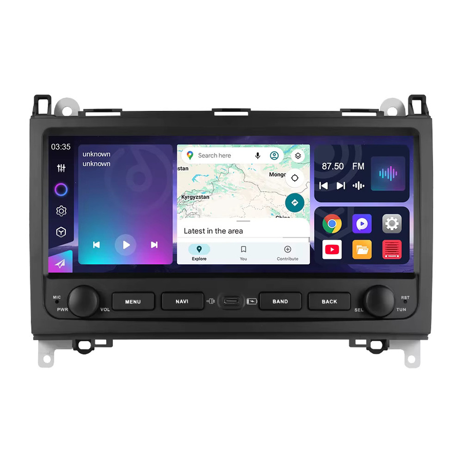 MEKEDE Kabelloses CarPlay und Android Auto Autoradio mit 10,26 Zoll Display, GPS-Navigation und Bluetooth für Mercedes Benz B200 Sprinter W906 W639 AB Klasse W169 W245, Schwarz - Bild 6