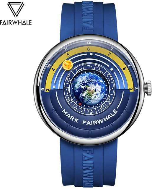 Mark Fairwhale Armbanduhr, Quarz, Silikonarmband, Herren, Blau - Bild 1