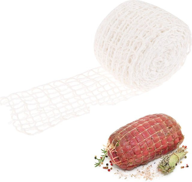 ChouJay Fleischnetz Rolle in Weiß, 5m elastisches Netz für Räucherfleisch und Geflügel, Größe 18 - Bild 1