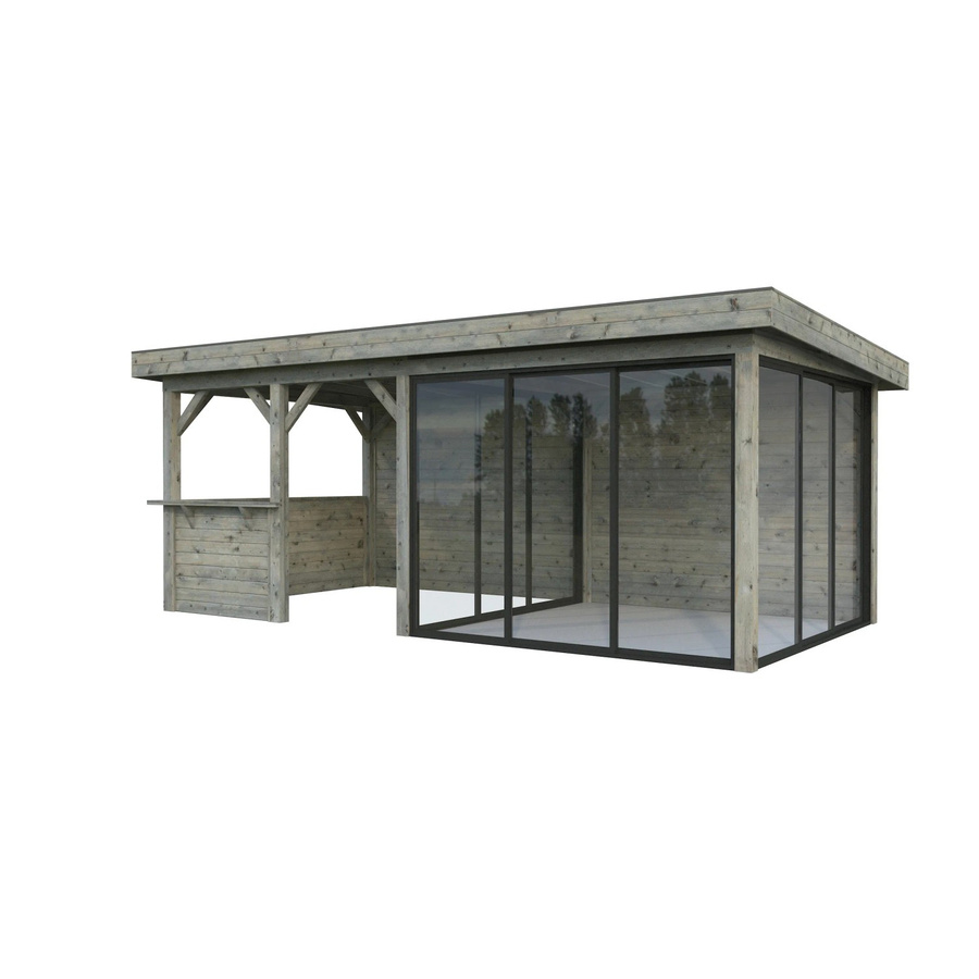 Palmako Pavillon Lenna Set 408 Slide aus Fichtenholz in Grau, B/H/T: 588 x 245 x 300 cm - Bild 2