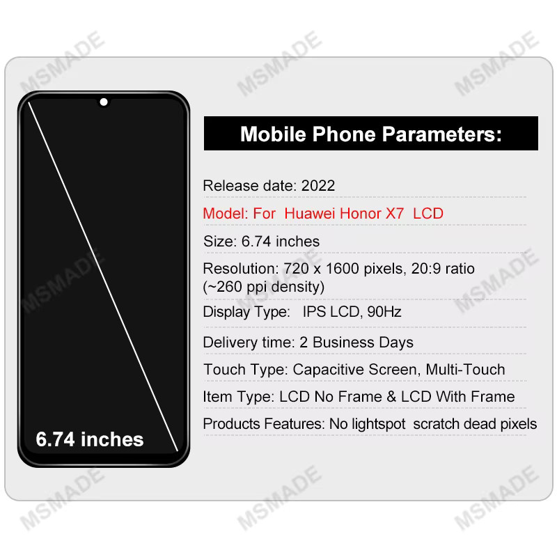 Huawei Honor X7 Display Ersatzteil mit Touchscreen Digitizer in Schwarz für CMA-LX1, CMA-LX2 und CMA-LX3 - Bild 2