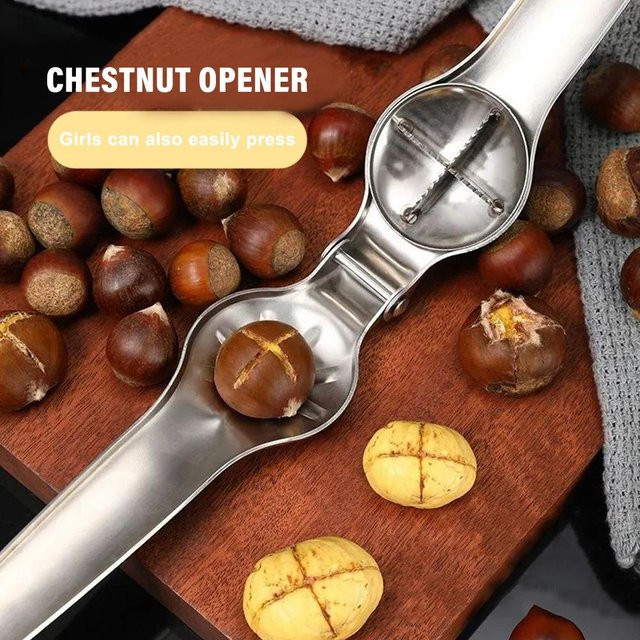KITPIPI 2 in 1 Nussknacker aus Edelstahl in Silber - Bild 1