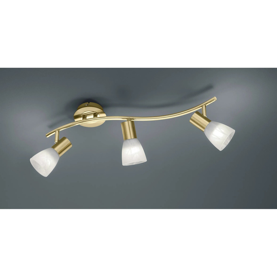 Trio Levisto LED-Spot 3er Set in Messing matt mit warmweißem Licht und verstellbarem Strahler - Bild 2