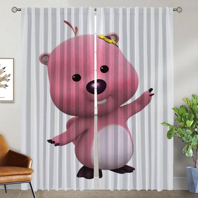 Pororos Verdunkelungsvorhang Set aus 2 Paneelen, Farbe: Weiß, B: 50 cm, H: 70 cm - Bild 1