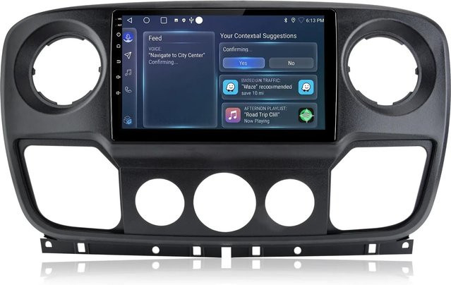 JUNSUN Tragbares Autoradio mit 7 Zoll HD Touchscreen, Android Auto und CarPlay, Schwarz, VGA und AUX Anschluss - Bild 1