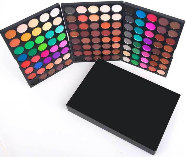 GlowEssence Lidschattenpalette, 120 Farben, Erdtöne, Matt & Schimmer, Brown - Bild 1