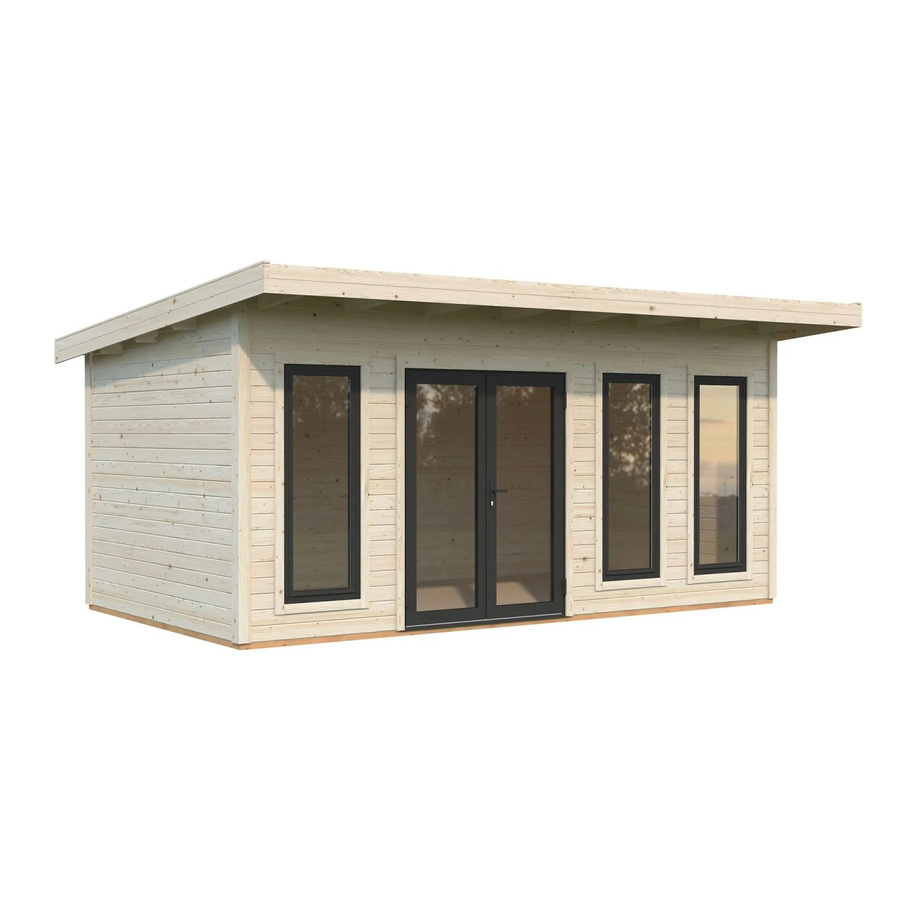 Palmako Gartenhaus Aurelia aus Fichtenholz mit Pultdach in Natur - Bild 2