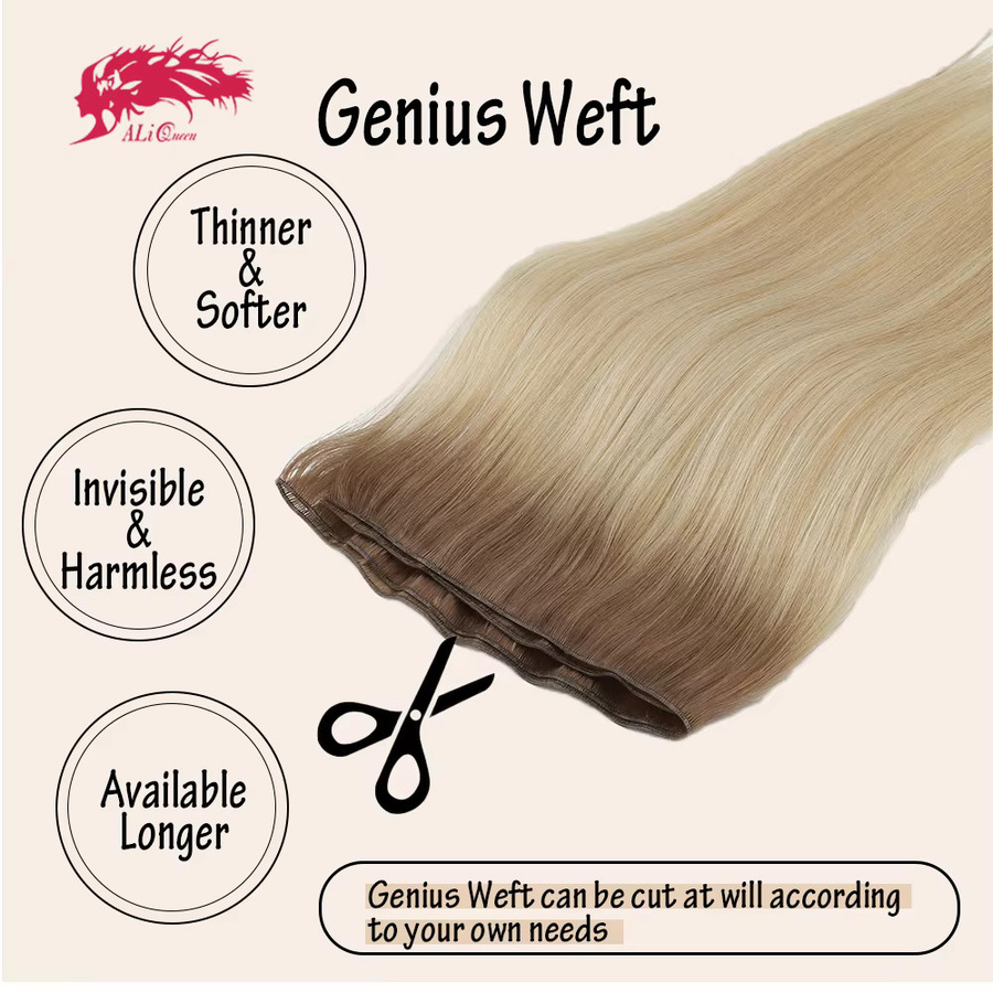 Ali Queen Genius Weft Bundles Ombre Echthaar-Extensions, 18 Zoll, 100 g - Bild 2