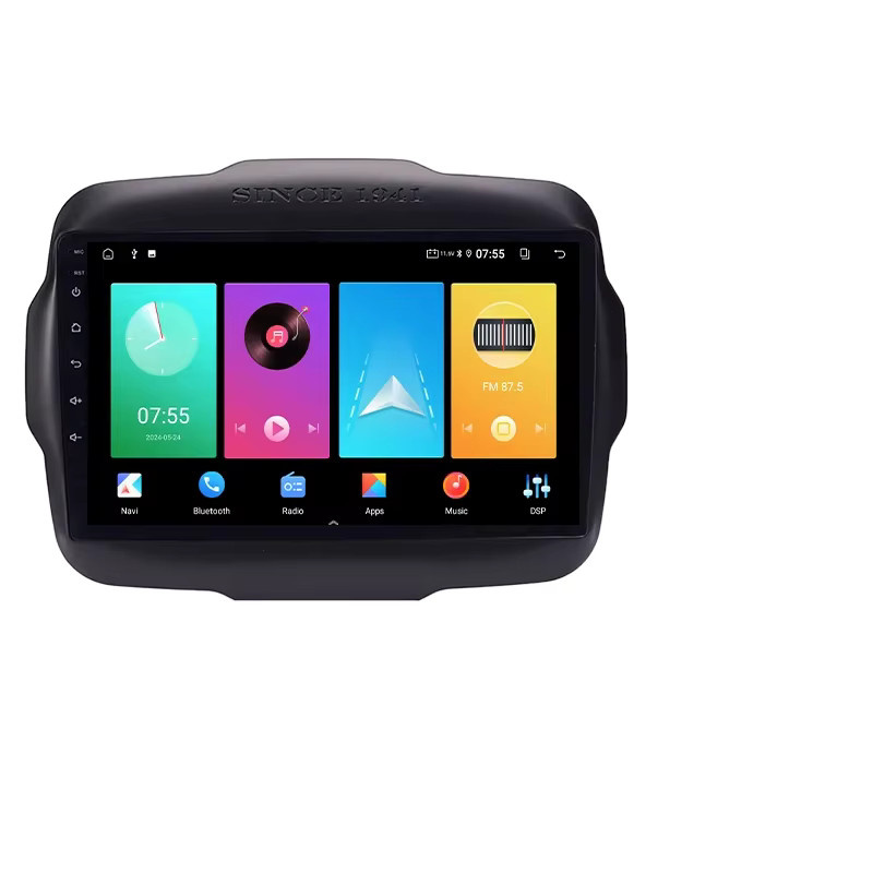 Icreative Android Autoradio mit GPS und drahtlosem Carplay für Jeep Renegade 2016-2018 in Schwarz - Bild 7