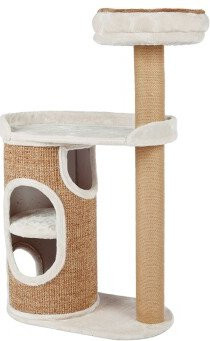 Trixie Kratzbaum Falco mit Höhle aus Sisal und Jute in Beige, Braun oder Grau - Bild 1