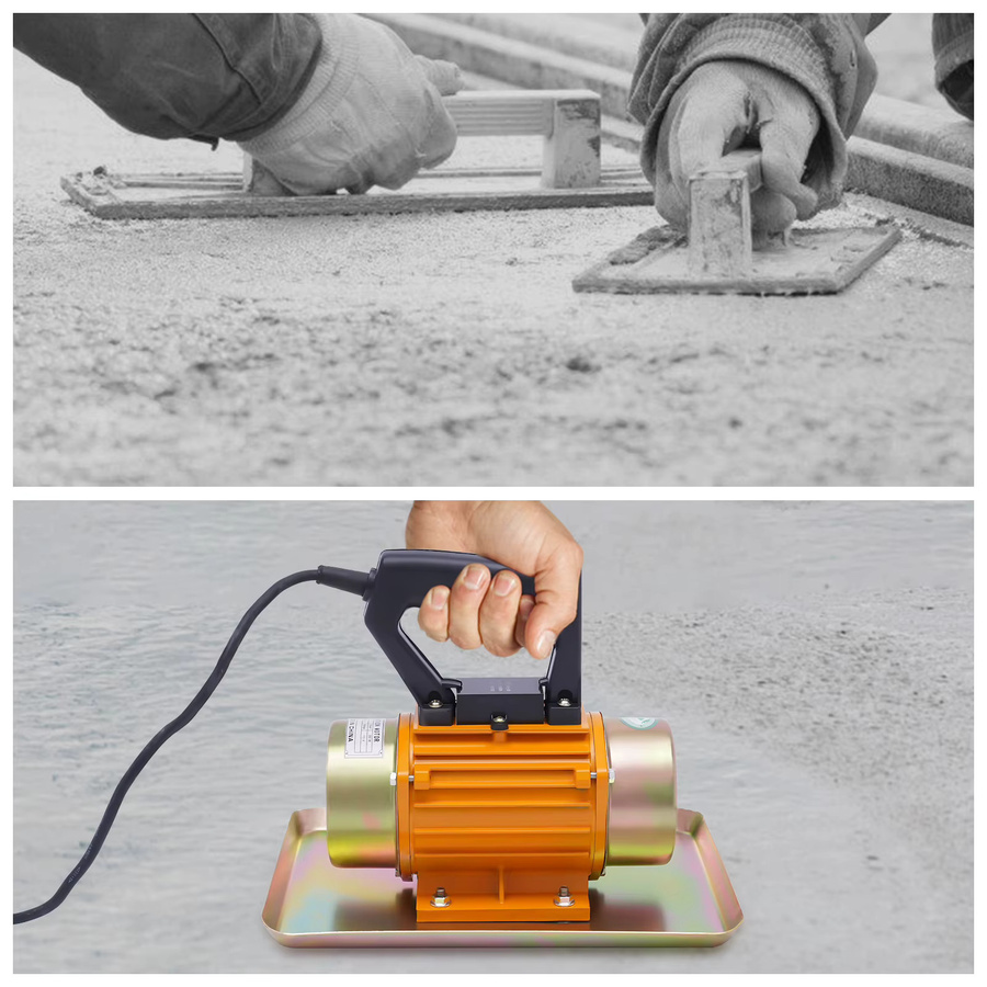 CNCEST Elektrischer Betonrüttler mit Flachplatte, Handgeführte Zement-Vibrationsmaschine, 250W, 200KG, Orange - Bild 2