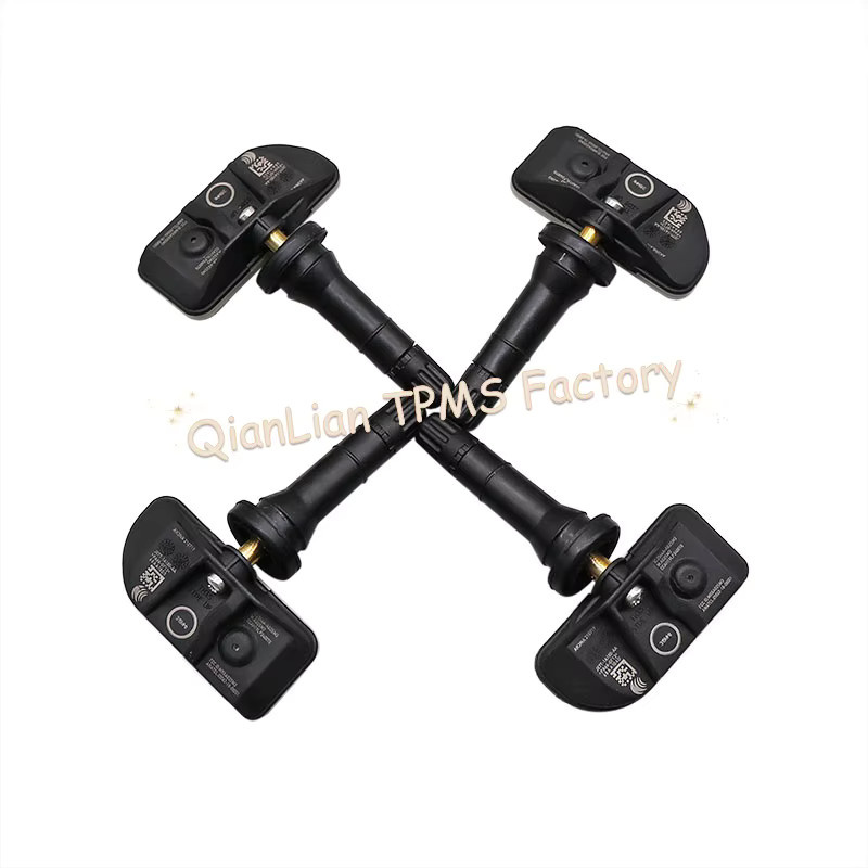 4er Set GANGLE TPMS Reifendruckkontrollsystem JX7T-1A180-AA für Ford F-150 SuperCrew Reg Ext, 315 MHz, Schwarz - Bild 2