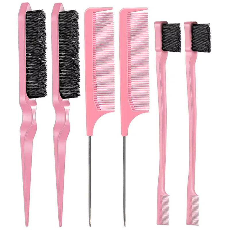 2-teiliges Haarkantenbürsten-Set mit Styling-Kontrollkamm, Unisex - Bild 3