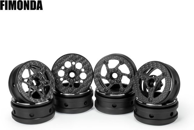 Fimonda Aluminium-Kohlefaser-Felgen, 1:10, Schwarz, Metall, Zubehör - Bild 1