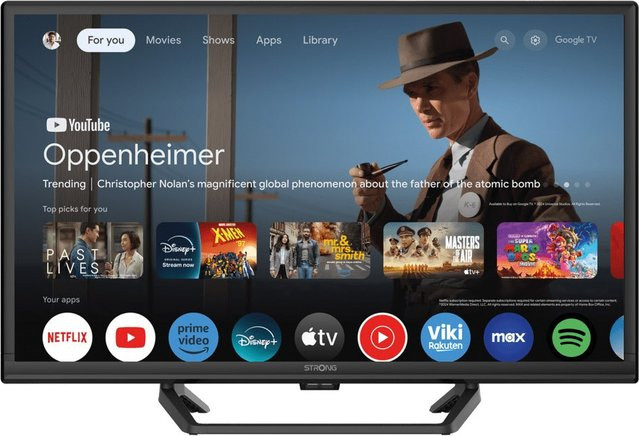 Strong SRT24HG4723C Smart-TV mit LED-Technik, 60 cm (24 Zoll), HD Ready, Schwarz, Sprachsteuerung, DVB-T2/DVB-C/DVB-S2, Wi-Fi, Bluetooth und HDMI - Bild 1