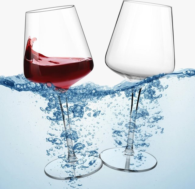 MICHLEY Schwimmende Weingläser aus transparentem Tritan-Kunststoff, 443,6 ml, Set für Pool und Party - Bild 1