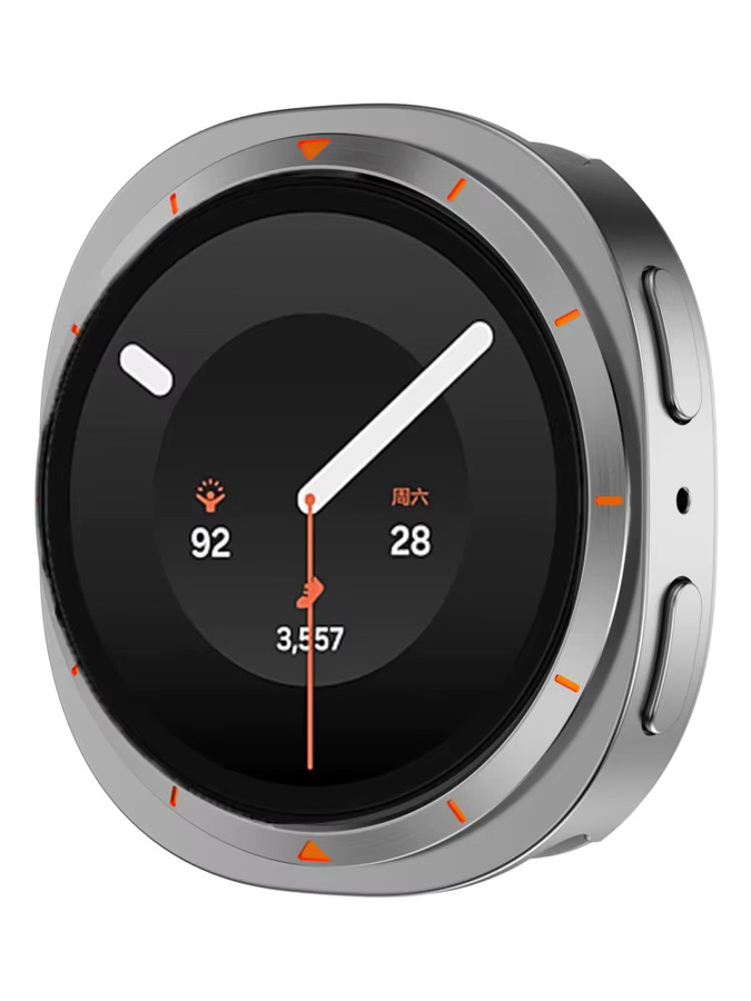 LCAPLE Uhrenarmband Edelstahl, Schutzhülle für Samsung Galaxy Watch 8 9, 44 mm 40 mm, Black white, Unisex - Bild 6