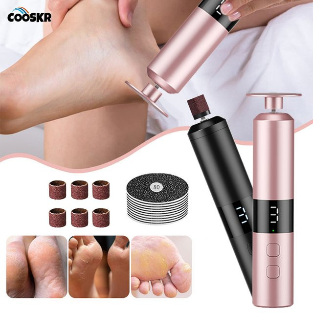 cooskr Elektrischer Hornhautentferner, Unisex, Schwarz, Pink - Bild 1