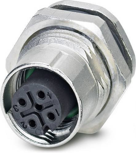 Phoenix Contact Sensor-Aktor-Einbausteckverbinder M12 Buchse, Einbau, 4 Polzahl, silber, Schraubanschluss - Bild 1