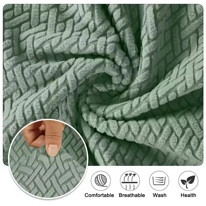 WANERQU Elastische Esszimmerstuhlbezüge aus Jacquard-Stretch, schmutzabweisende Sitzschonbezüge für Küchenstühle - Bild 2