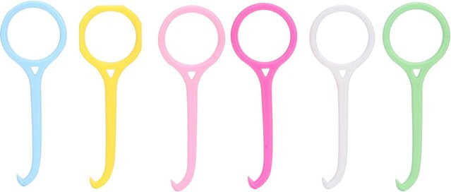 Aligner-Entferner für Zahnspangen und Retainer, 6 Stück, pink - Bild 1