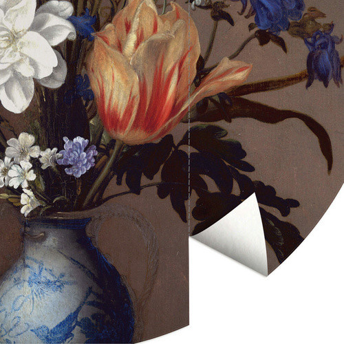 K&L Wall Art Vliestapete Runde Vliestapete Van der Ast Blumen Kunstdruck, mehrfarbig, matt, B/H: 236 x 236 cm - Bild 3