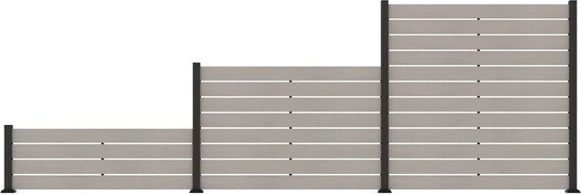 T&J WPC-Zaunelement Heide Beige B: 60 cm, H: 175 cm - Bild 1