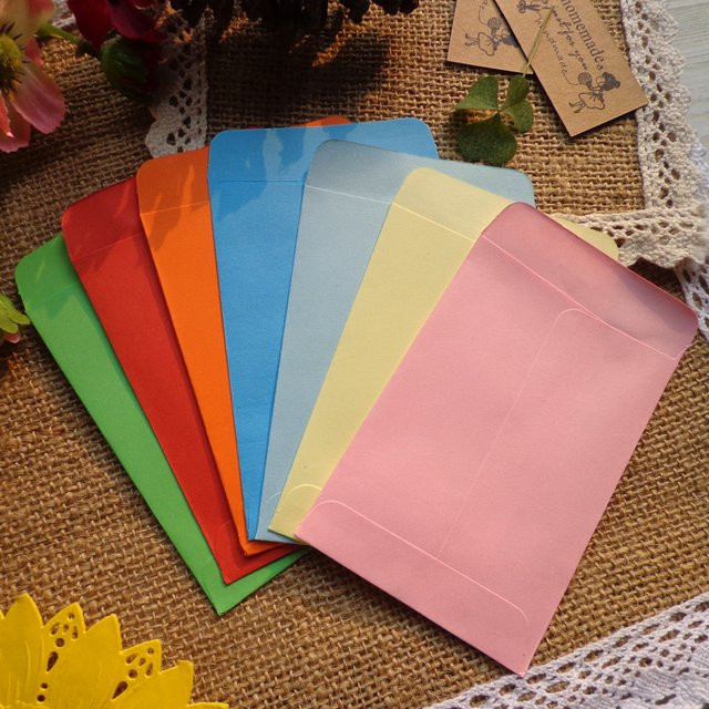 iSRCRAFT Bunte Umschläge aus Papier für Visitenkarten und Geschenke, 50 Stück, B/H: 7 x 11,5 cm - Bild 1