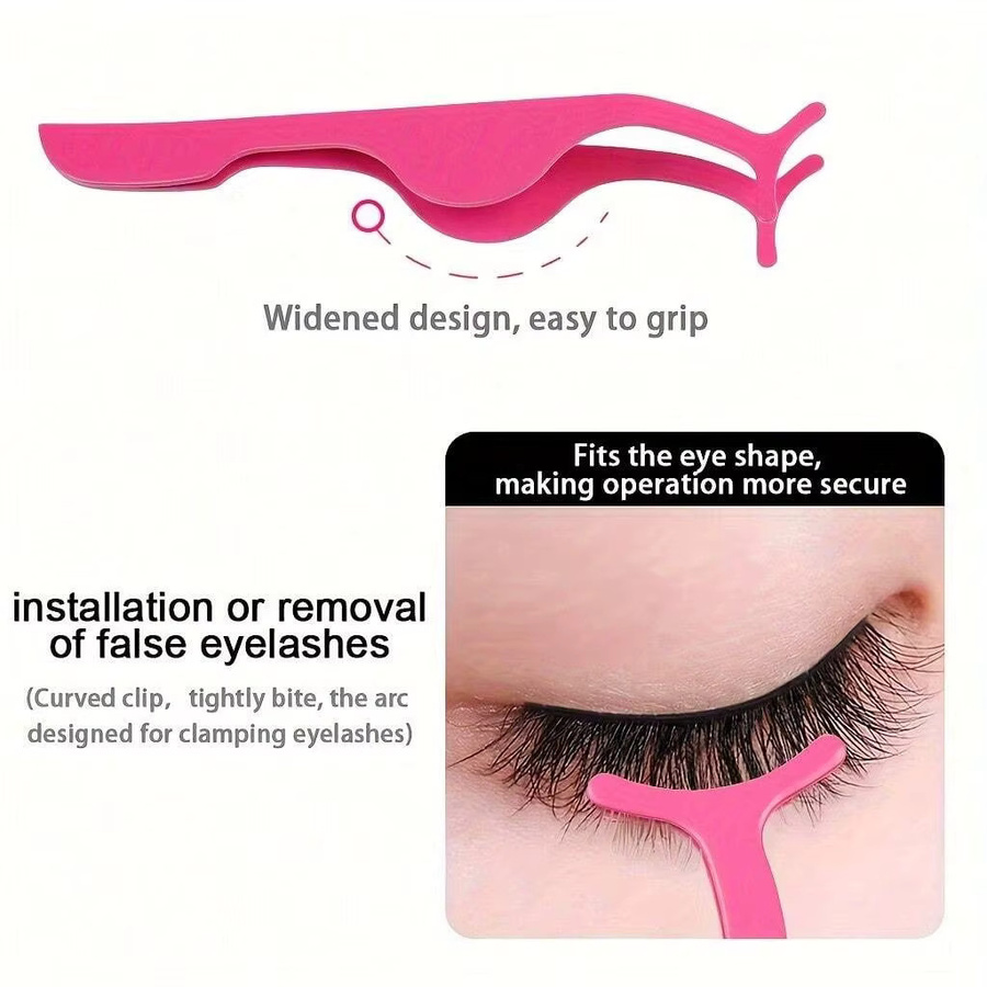 Wimpern-Set mit Pinzette, Wimpernzange und Wimpernbürste, 3 Stück - Bild 2
