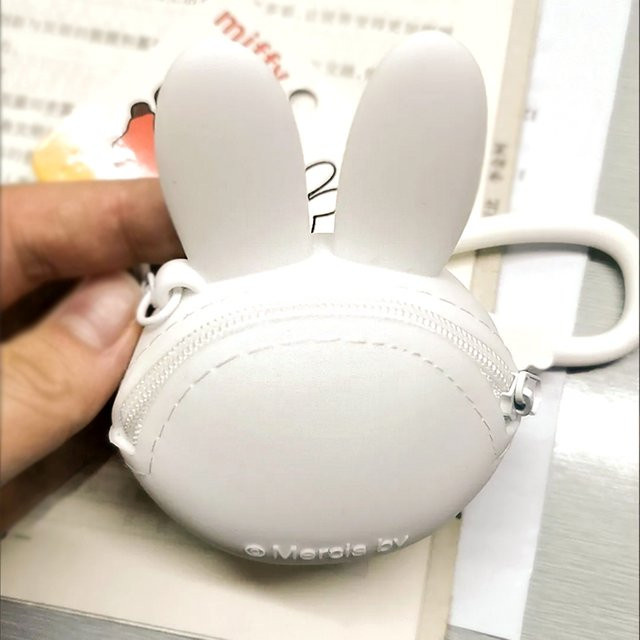 Miffy Münzbörse Mini-Kopfhörer-Etui Schlüsselanhänger, Hasen-Silikon-Clutch - Bild 1